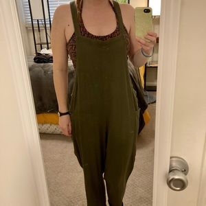 BDG Olive Green Overall Jumpsuit